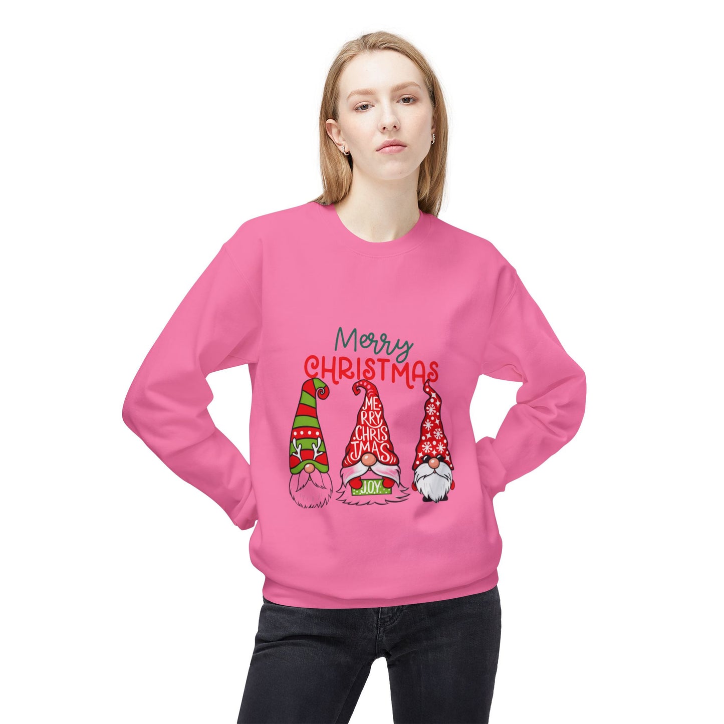 Gnomes Love Christmas Crewneck Sweatshirt