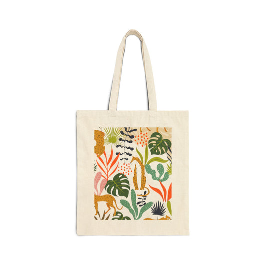 Jungle Cotton Canvas Tote Bag