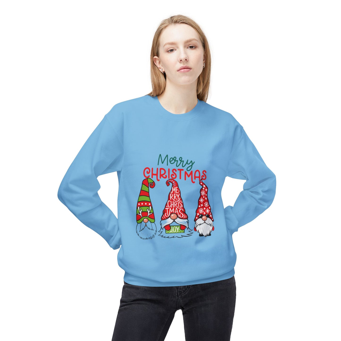 Gnomes Love Christmas Crewneck Sweatshirt