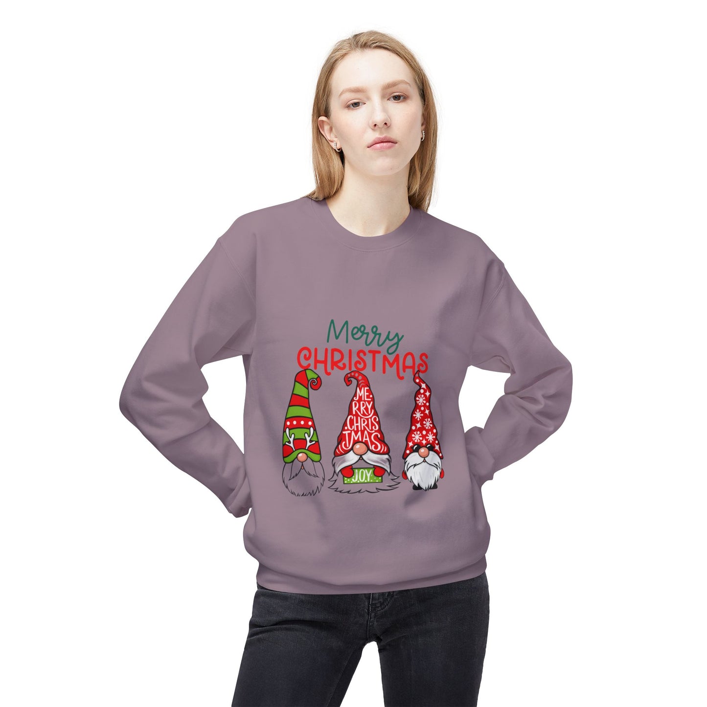 Gnomes Love Christmas Crewneck Sweatshirt