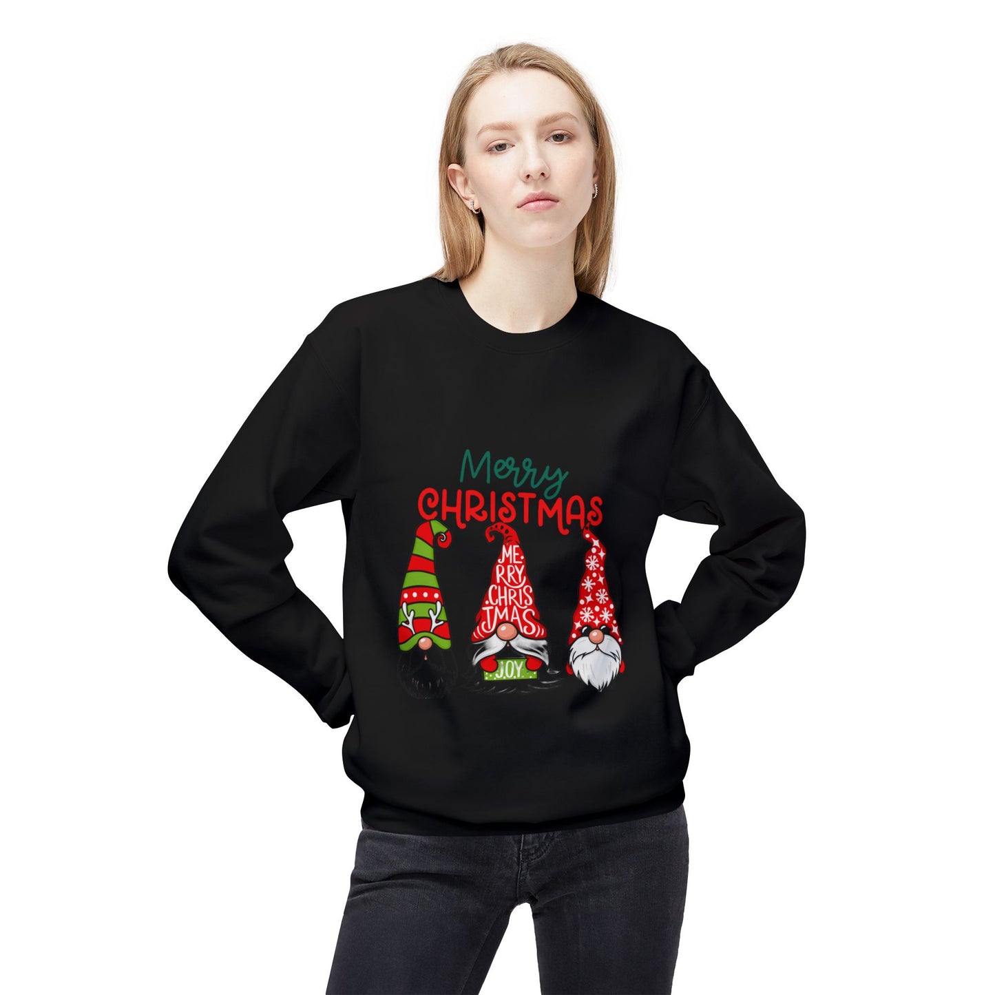 Gnomes Love Christmas Crewneck Sweatshirt