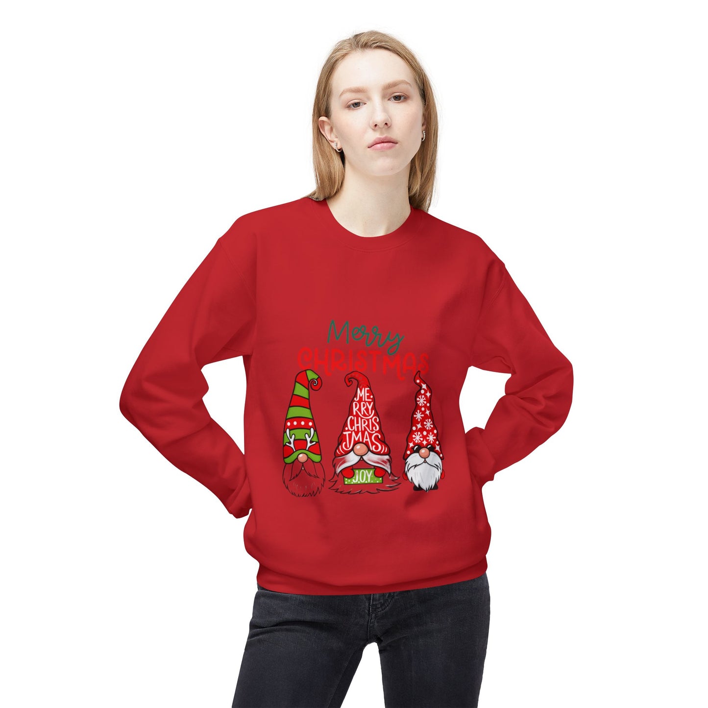 Gnomes Love Christmas Crewneck Sweatshirt