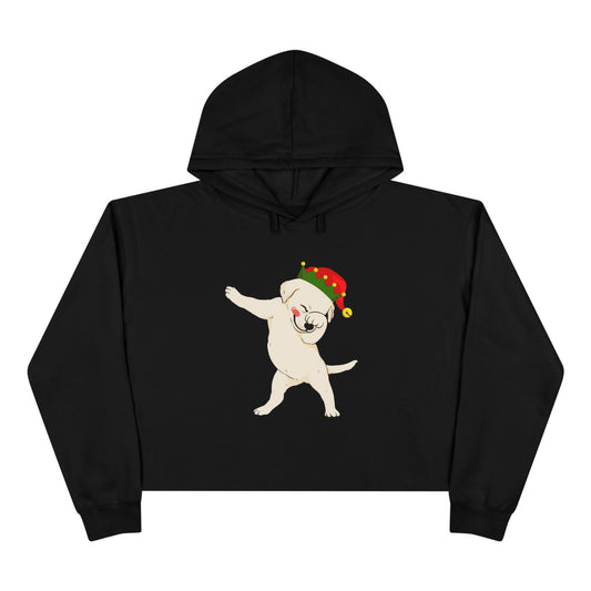 Puppy Christmas Crop Hoodie