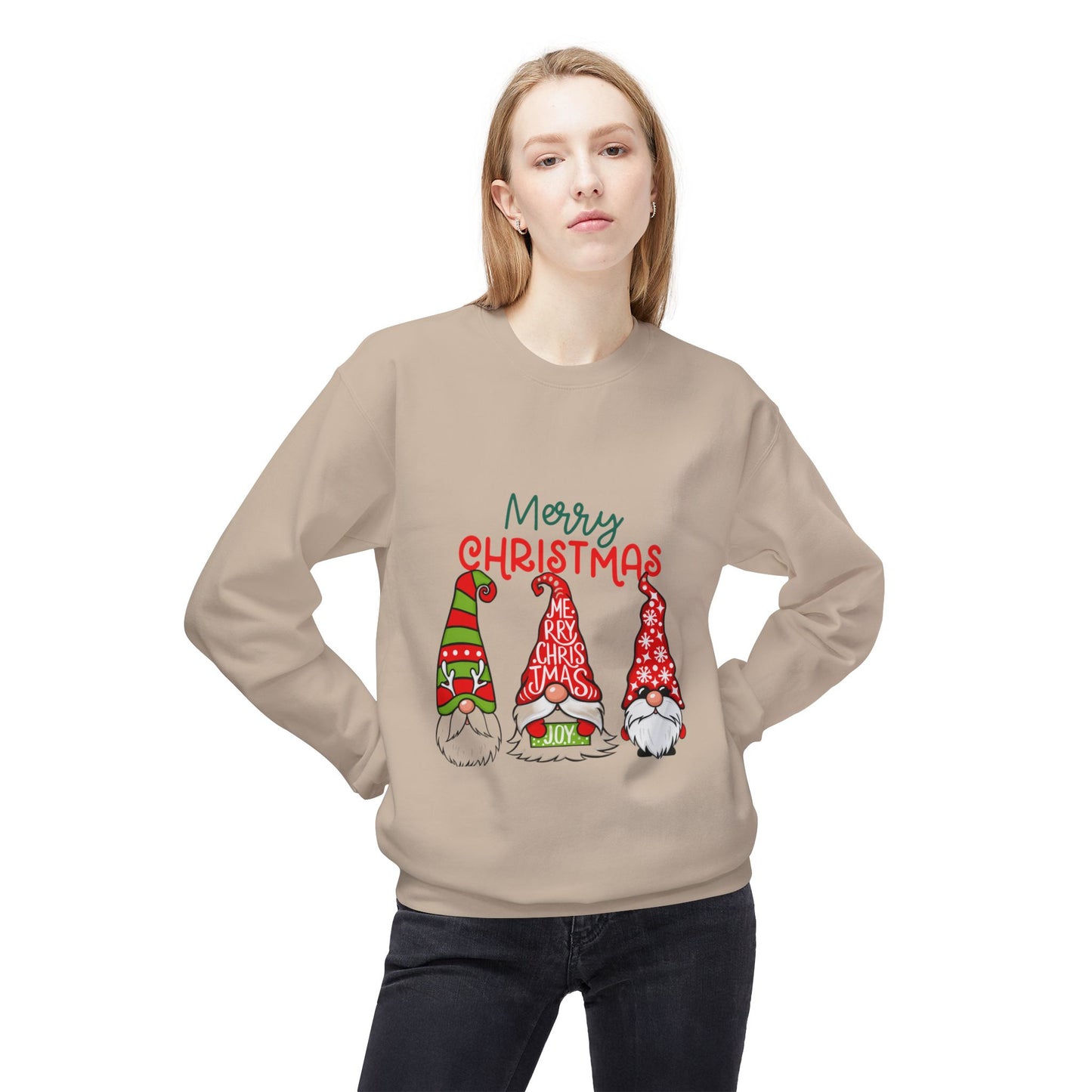 Gnomes Love Christmas Crewneck Sweatshirt