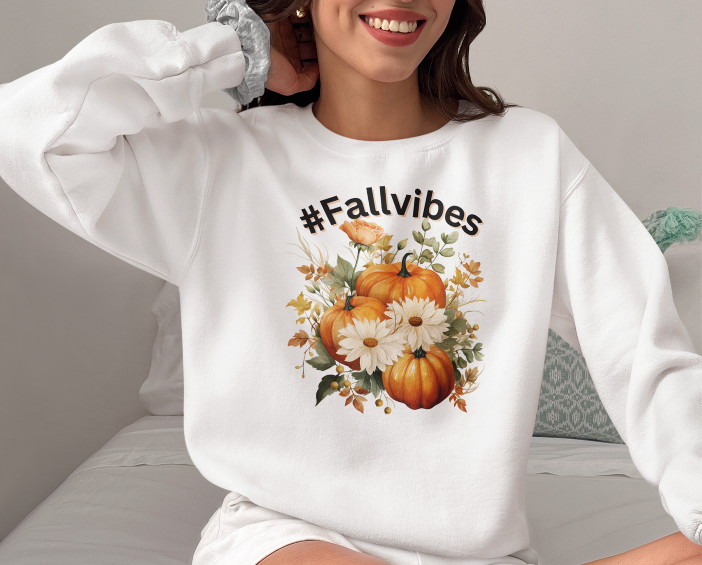 #FallVibes Crewneck Sweatshirt