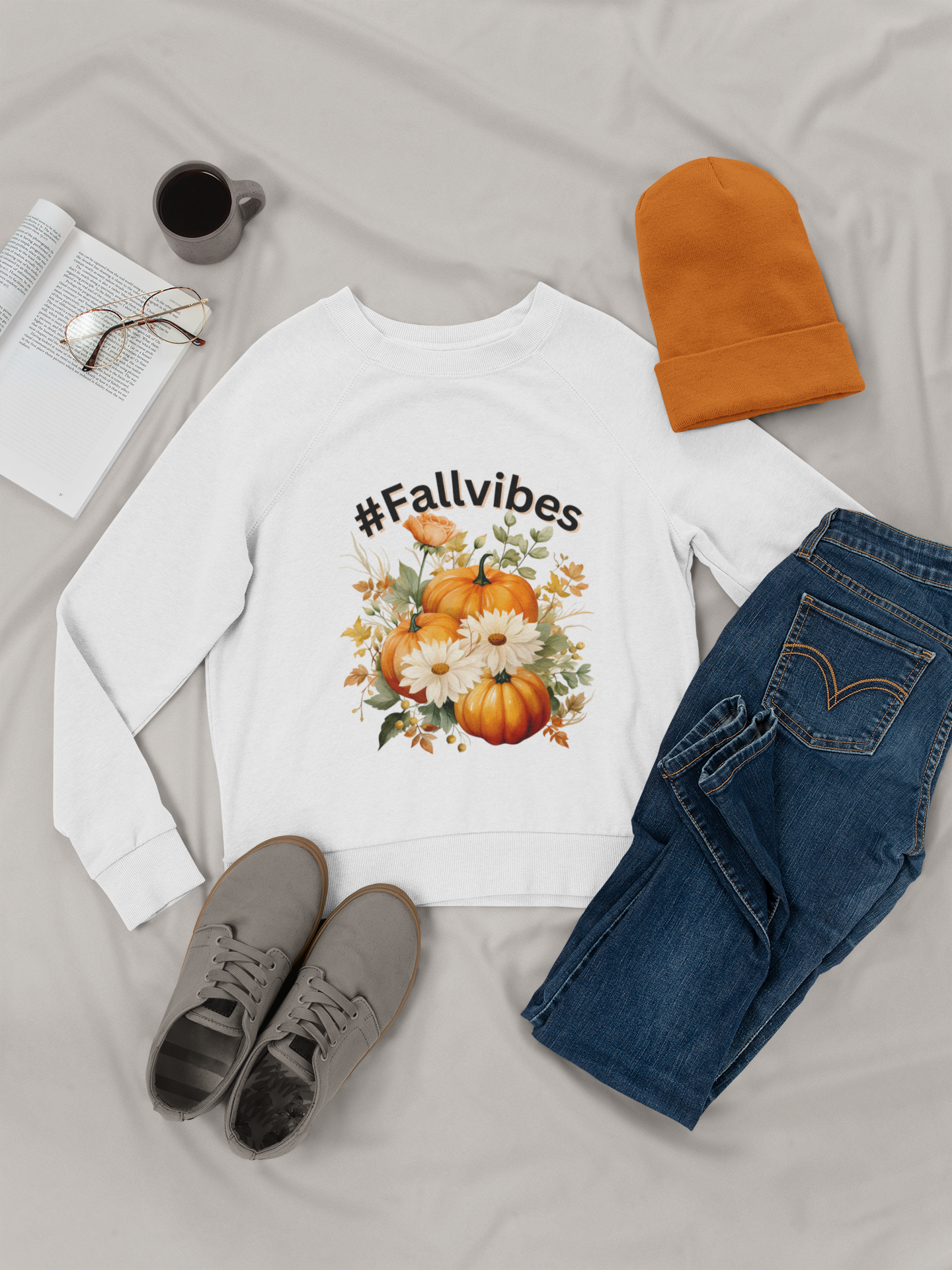 #FallVibes Crewneck Sweatshirt